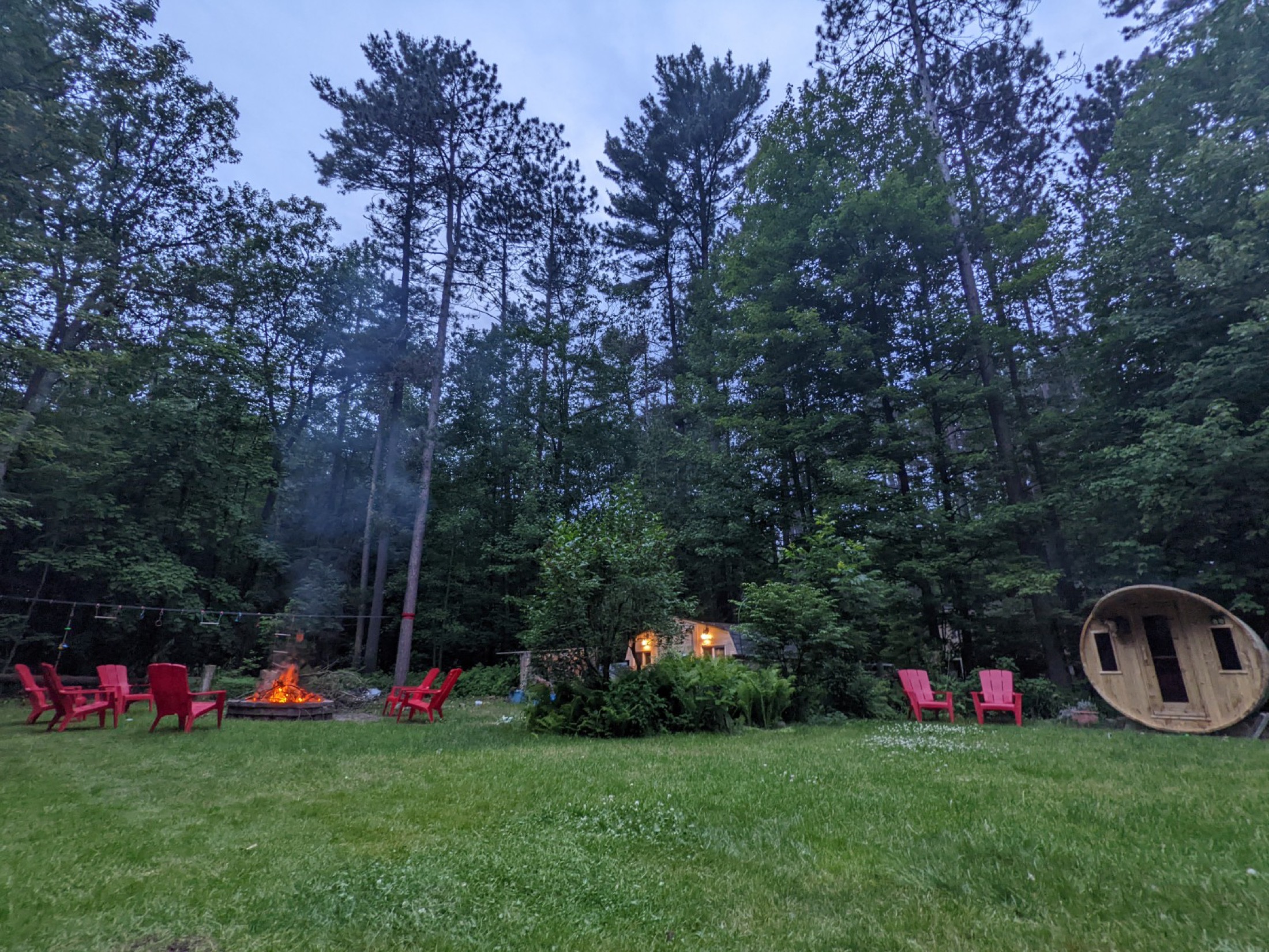 The Sandals of Calwaja fire circle and sauna setting