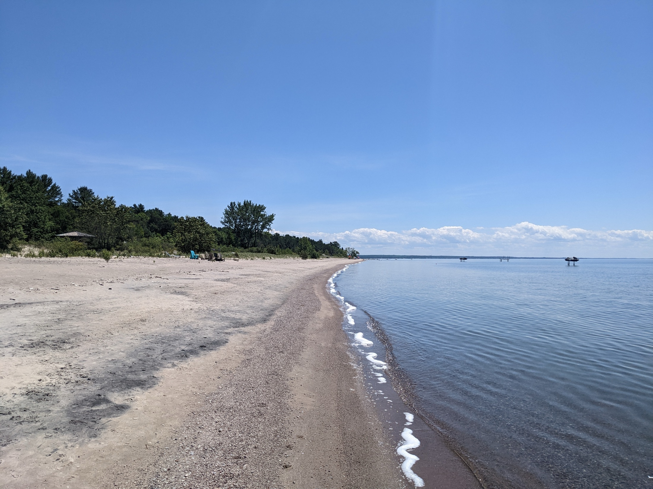 Quiet beach shoreline near The Sandals of Calwaja